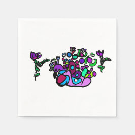 Pfauenpurpurrosen Serviette