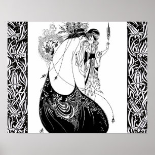 Pfauenschurz Beardsley Nouveau Poster