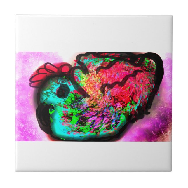 Pfauenspass Fliese (Vorderseite)