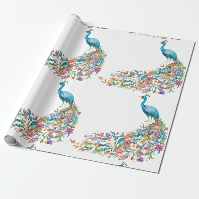 Pfauenspezialpapier Patina Geschenkpapier (Ungerollt)