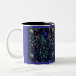 Pfauenstil Zweifarbige Tasse