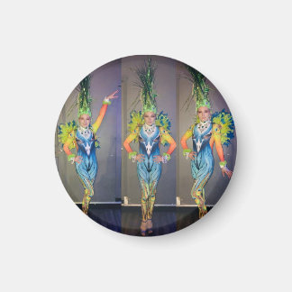 Pfauentänzerin Showgirl T - Shirt Throw Kissen Magnet
