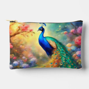 Pfauenvogel 100 mit Blume Zubehörtasche