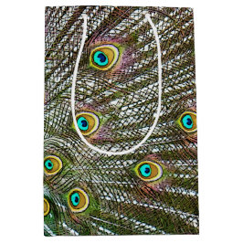 Pfauenvögel auf Anzeige Mittlere Geschenktüte