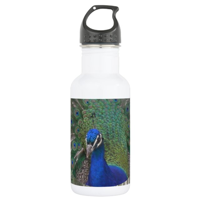 Pfauenwasserflasche Edelstahlflasche (Vorderseite)