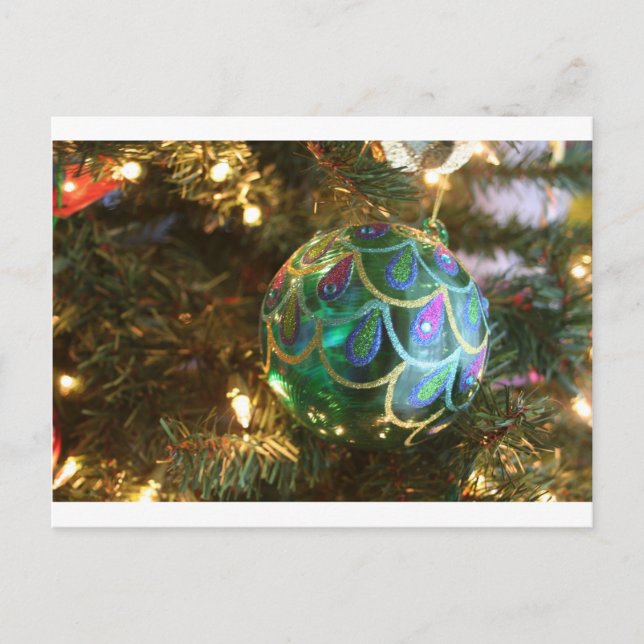 Pfauenweihe Feiertagspostkarte (Vorderseite)