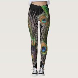 Pfaufedercollage Leggings