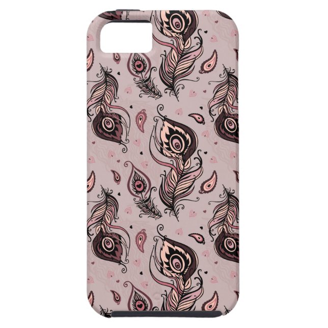 Pfaufedermuster Case-Mate iPhone Hülle (Rückseite)