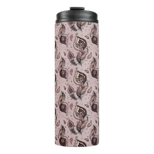 Pfaufedermuster Thermosbecher