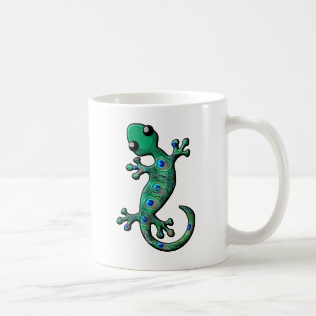 PfauGecko Kaffeetasse (Rechts)