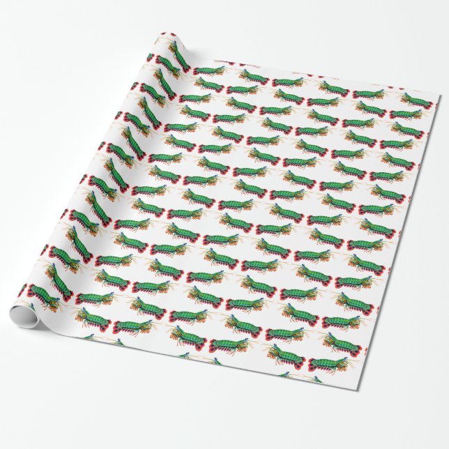 Pfaumantis-Garnele-Packpapier Geschenkpapier (Ungerollt)