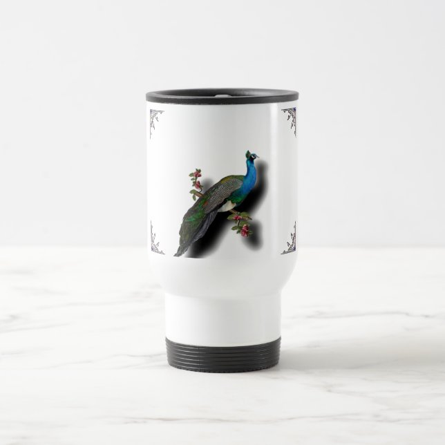 Pfaureise-Tasse Reisebecher (Mittel)
