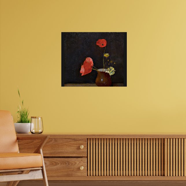 Pfeffer, Blumengemälde von Odilon Redon Poster (Wohnzimmer 2)