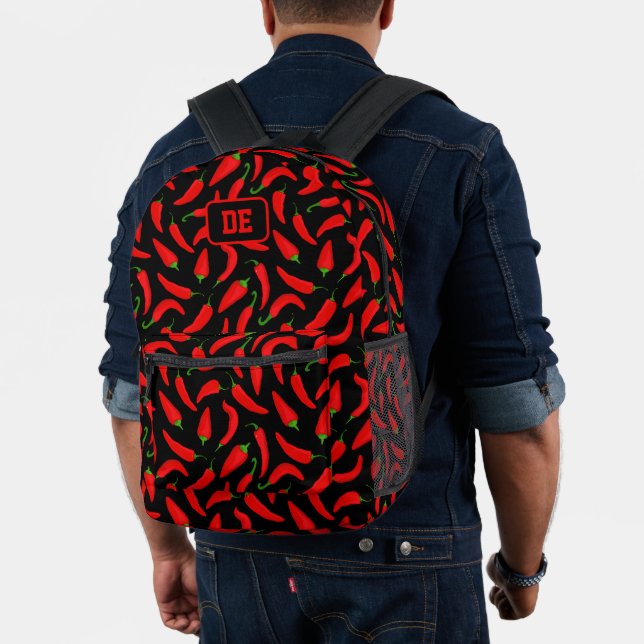 Pfeffer Chili Warme und scharfe Monogramm Bedruckter Rucksack (Insitu (Modell))
