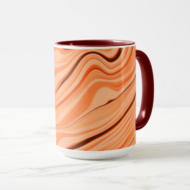 Pfeffer in orangefarbenen, gekrümmten Flaschen Tasse (VorderseiteRechts)