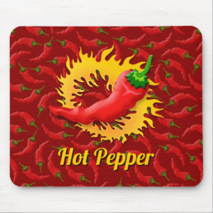 Pfeffer mit Flame Mouse Pad Mousepad