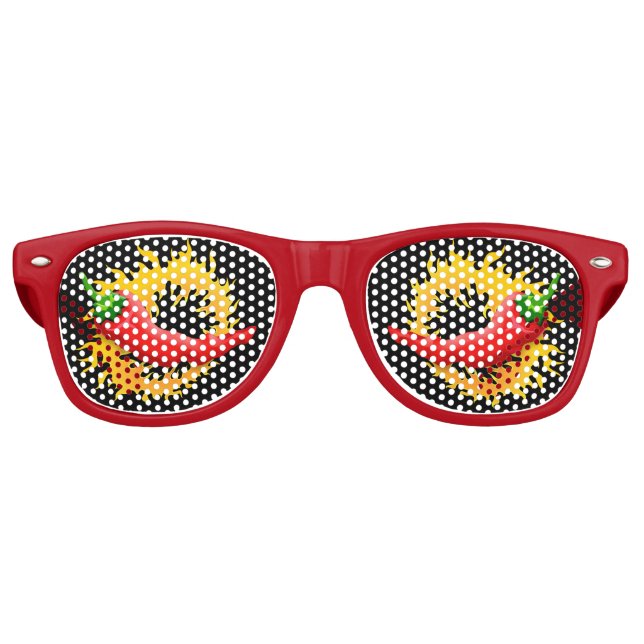 Pfeffer mit Flame Retro Sonnenbrille (Vorderseite)