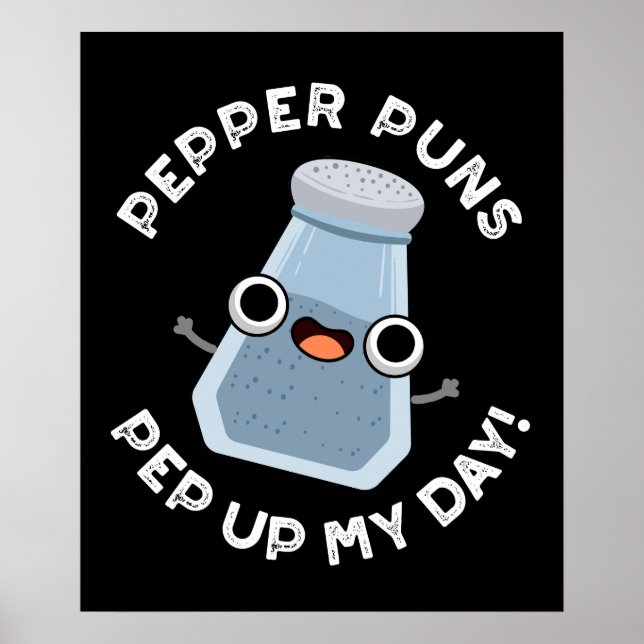 Pfeffer Pep Up My Day Funny Food Puff Dark BG Poster (Vorne)
