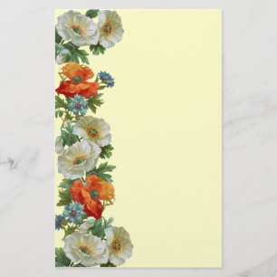 Pfeffer und Cornblumen Blumengestation Briefpapier