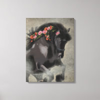 Pfeffer und die Friesian - Wrapped Canvas