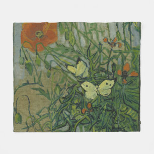Pfeffer und Schmetterlinge von Vincent Van Gogh Fleecedecke