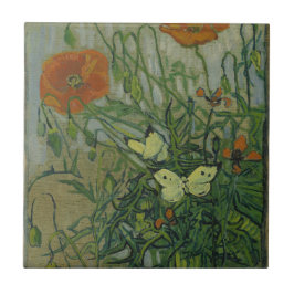 Pfeffer und Schmetterlinge von Vincent Van Gogh Fliese
