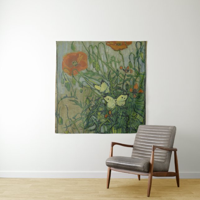 Pfeffer und Schmetterlinge von Vincent Van Gogh Wandteppich (Beispiel)