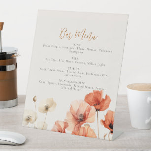Pfeffer und Wildblumen Hochzeit Sockelschild