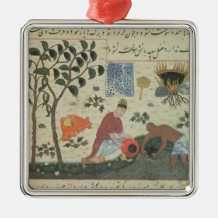 Pfefferbaum Frau-Pers 332 und sich vorbereiten Silbernes Ornament