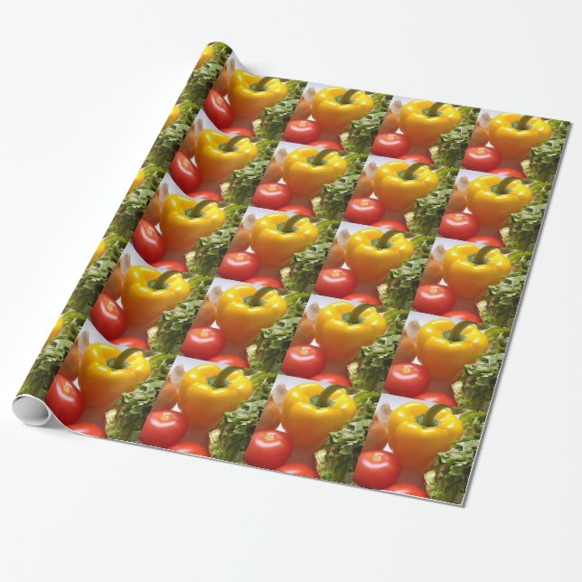 Pfefferkartoffeln Gemüse Salat gesunde Ernährung Geschenkpapier (Ungerollt)