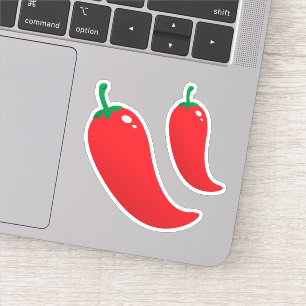 Pfefferkleber aus heißem, rotem Chili Aufkleber
