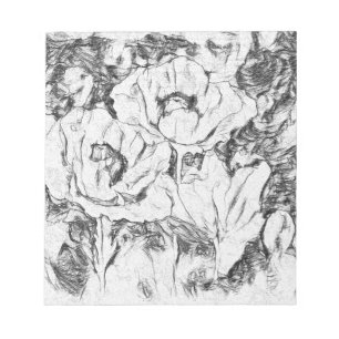 Pfefferkuchen, handgezeichnet, Blume mit Blumenmot Notizblock