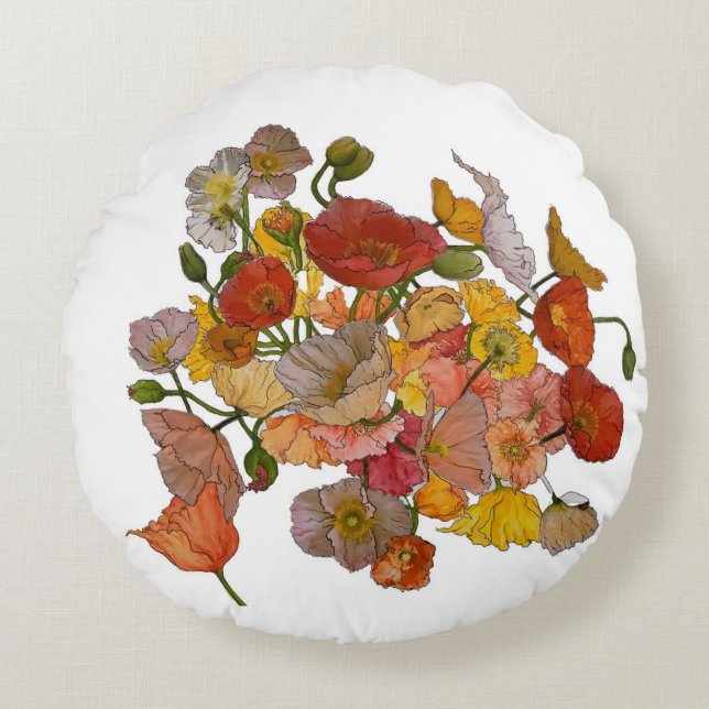 Pfefferkuchen Rundes Kissen (Vorderseite)