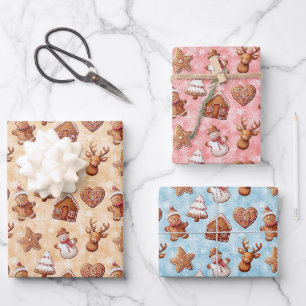Pfefferkuchen-Weihnachten Geschenkpapier Set
