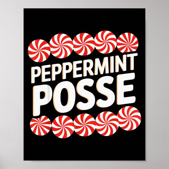 Pfefferminz-Fest-Weihnachtsbonbon-Thema Familie Poster (Vorne)