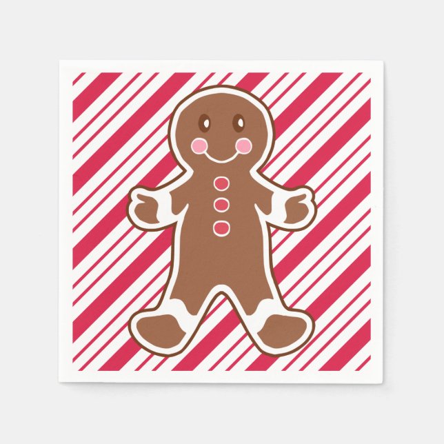 Pfefferminz-Gingerbread-Boy-Servietten Serviette (Vorderseite)