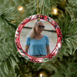 Pfefferminz-Kranz JEDES Foto Keramik Ornament