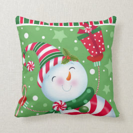Pfefferminz-Schneemann-Kissen Kissen