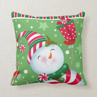 Pfefferminz-Schneemann-Kissen Kissen