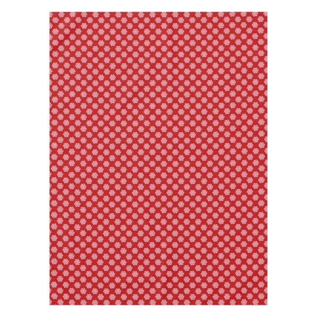 Pfefferminz-Süßigkeits-Strudel-Weihnachtsfeiertag Tischdecke (Vorderseite)