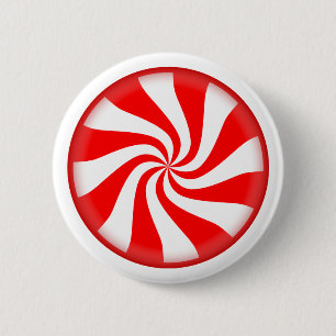 Pfefferminz-Süßigkeits-Weihnachtsknopf Button