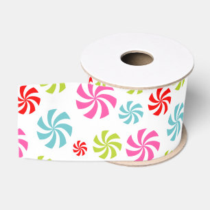 Pfefferminz-Swirbel-Muster – Farbige Bonbon-Design Ripsband