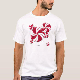 Pfefferminz-Swirllinien-Süßigkeit T-Shirt