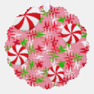 Pfefferminz-Swirls-Geschenkanhänger Ornament Karte