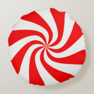 Pfefferminz-Wirbels-rundes Kissen