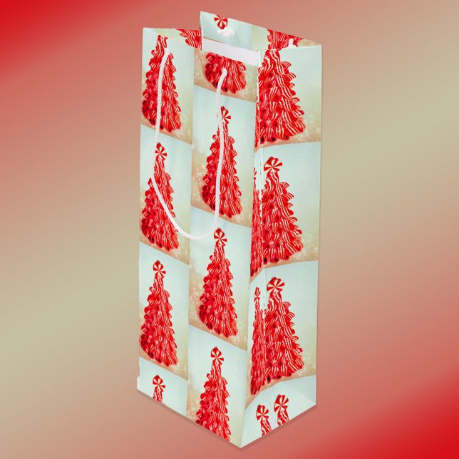 Pfefferminzbaum (klein, mittel, Wein) Geschenktasc Geschenktüte Für Weinflaschen (Von Creator hochgeladen)