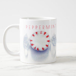 Pfefferminzbonbon Große Weiße Tasse + Text