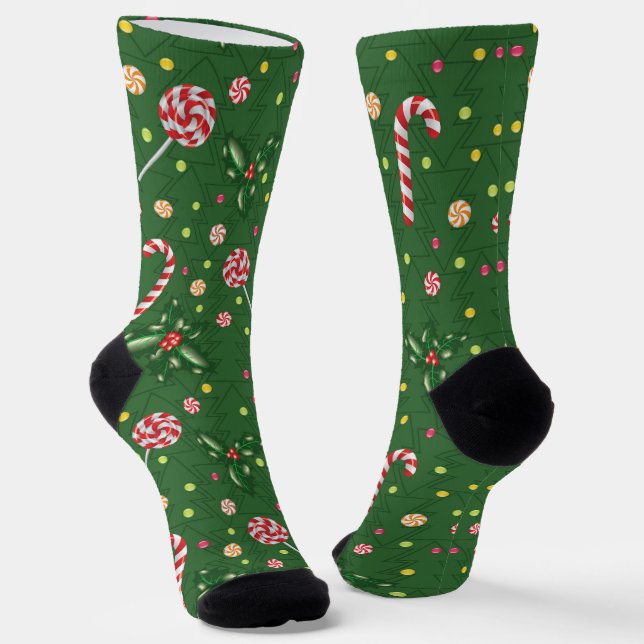 Pfefferminzbonbon Socken (Gewinkelt)