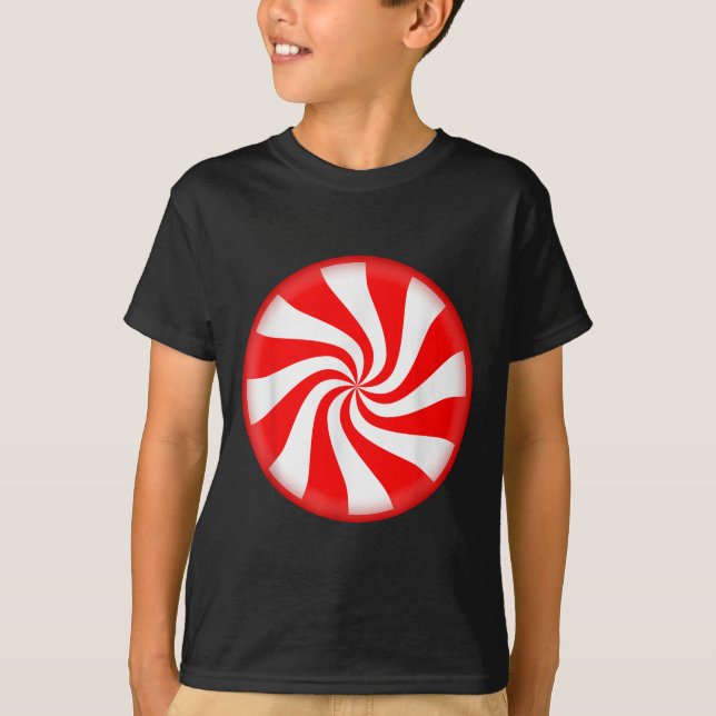 Pfefferminzbonbon-Weihnachten  T-Shirt (Vorderseite)