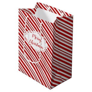 Pfefferminzbonbonstreifen personalisiert mittlere geschenktüte